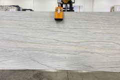 White Macaubas vein cut honed White Macaubas vein cut honed